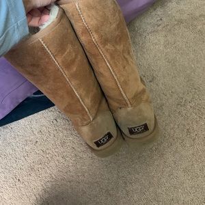 Classic chestnut tall fur UGG